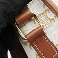 FOLCO Triomphe White×brown PVC coated canvas  U-CU-0241ファルコ トリオンフ ホワイト×ブラウン PVCコーティングキャンバス  U-CU-0241