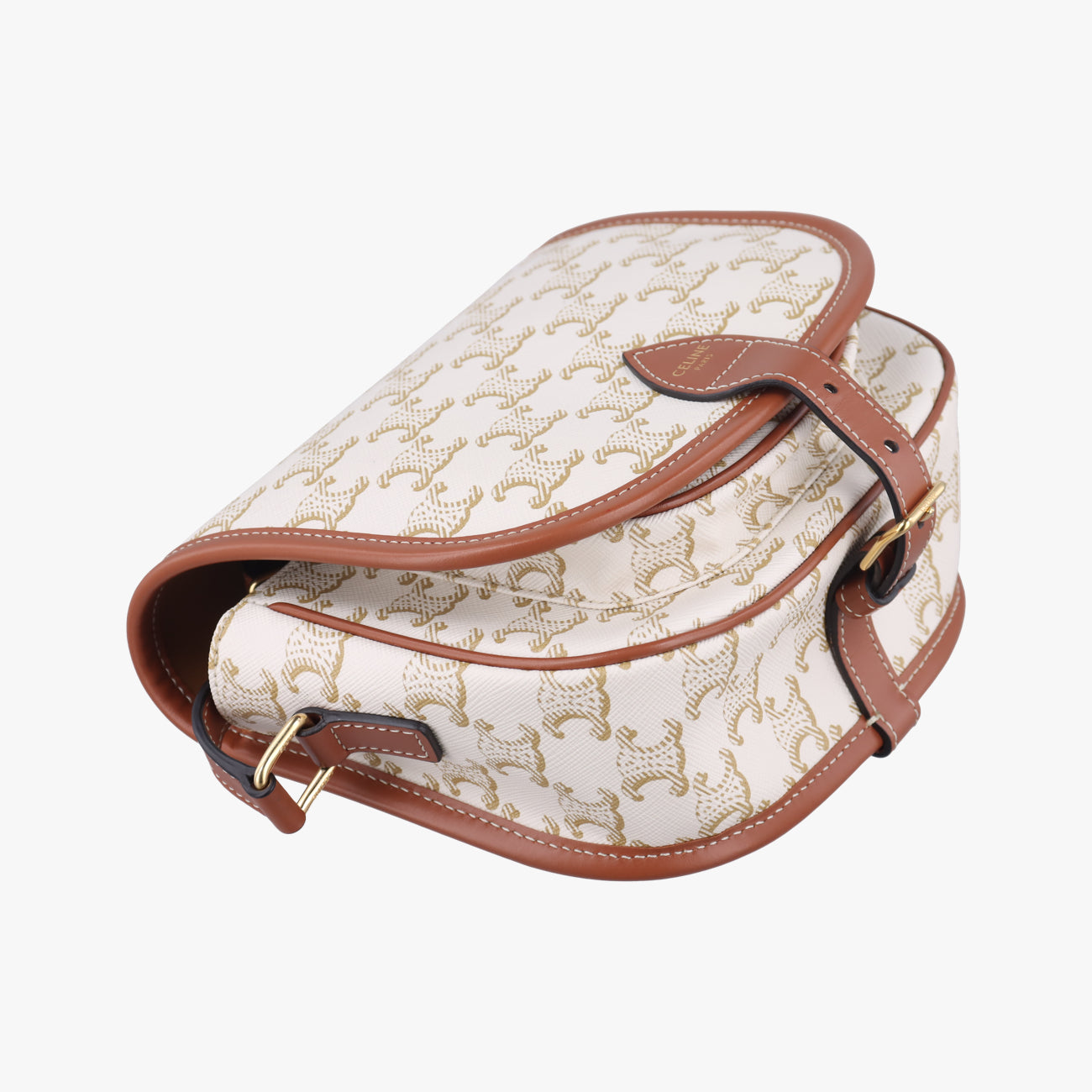 FOLCO Triomphe White×brown PVC coated canvas  U-CU-0241ファルコ トリオンフ ホワイト×ブラウン PVCコーティングキャンバス  U-CU-0241