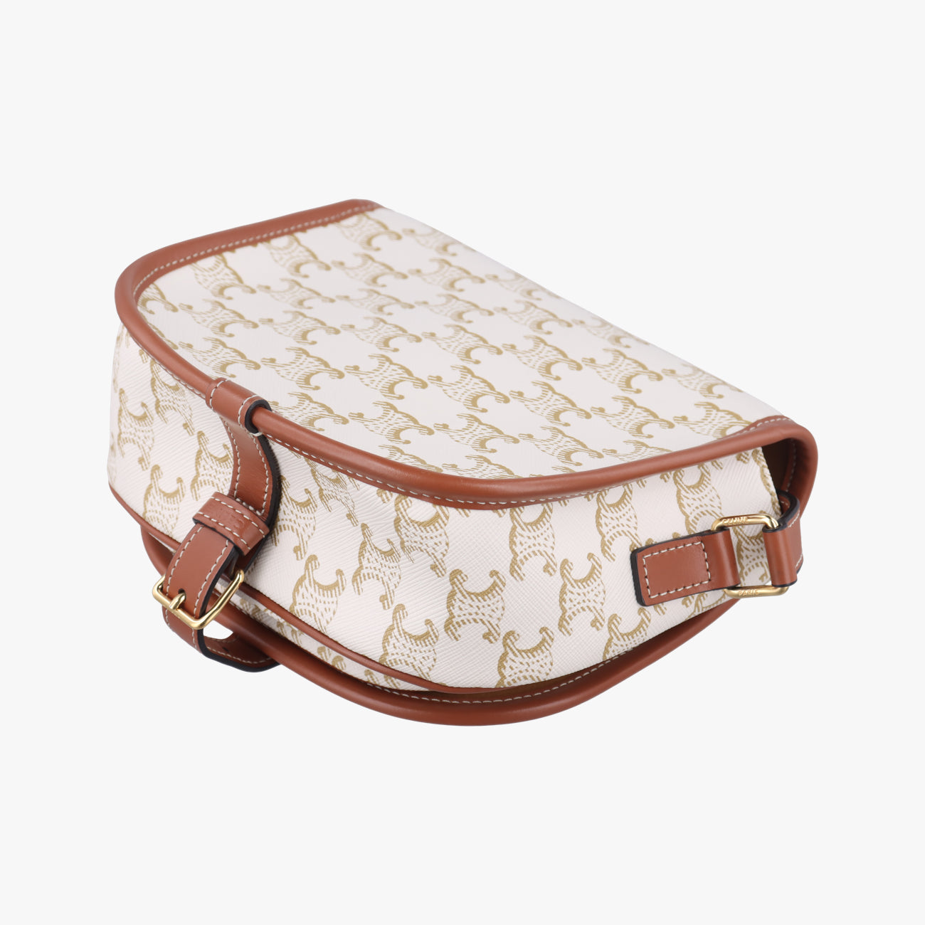 FOLCO Triomphe White×brown PVC coated canvas  U-CU-0241ファルコ トリオンフ ホワイト×ブラウン PVCコーティングキャンバス  U-CU-0241