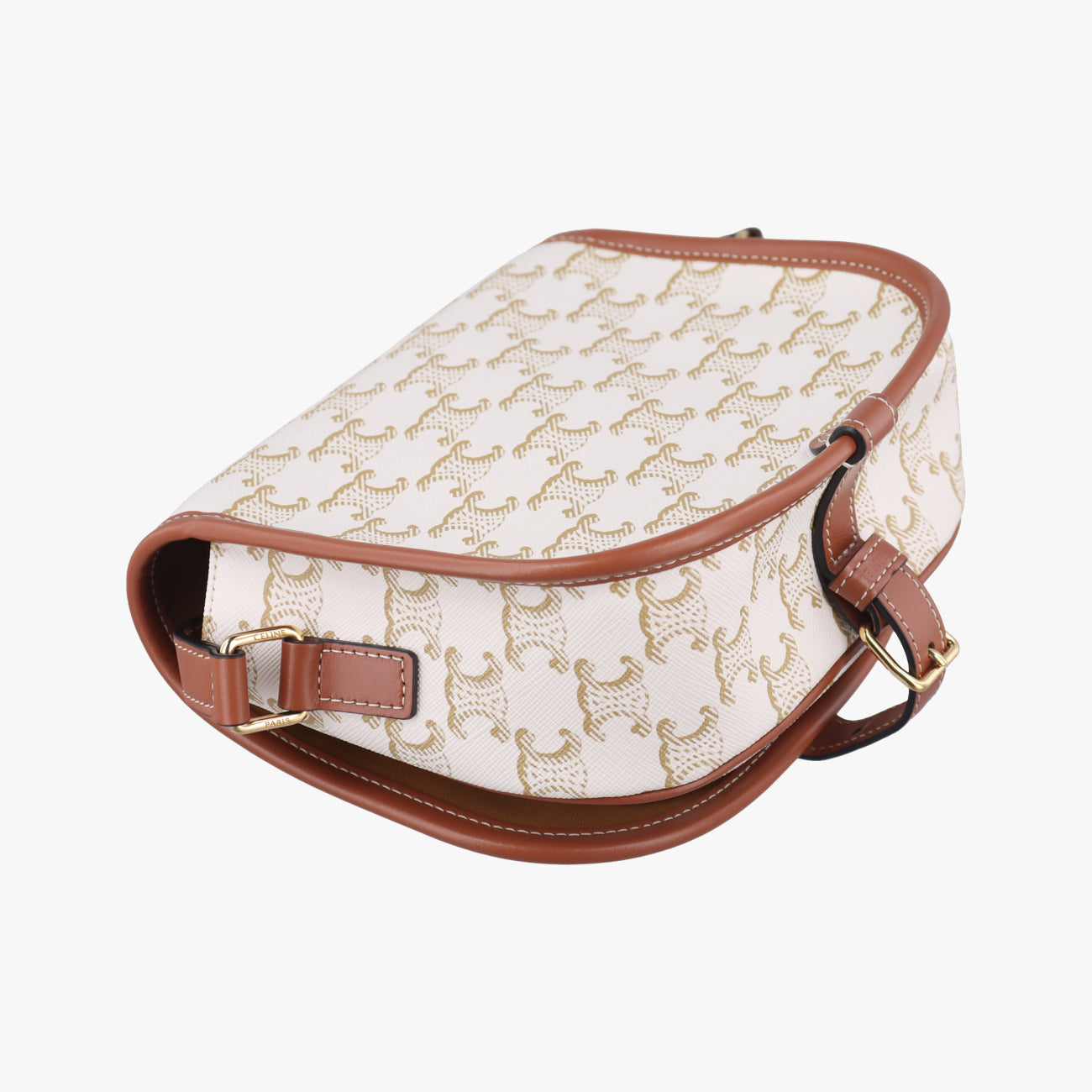 FOLCO Triomphe White×brown PVC coated canvas  U-CU-0241ファルコ トリオンフ ホワイト×ブラウン PVCコーティングキャンバス  U-CU-0241