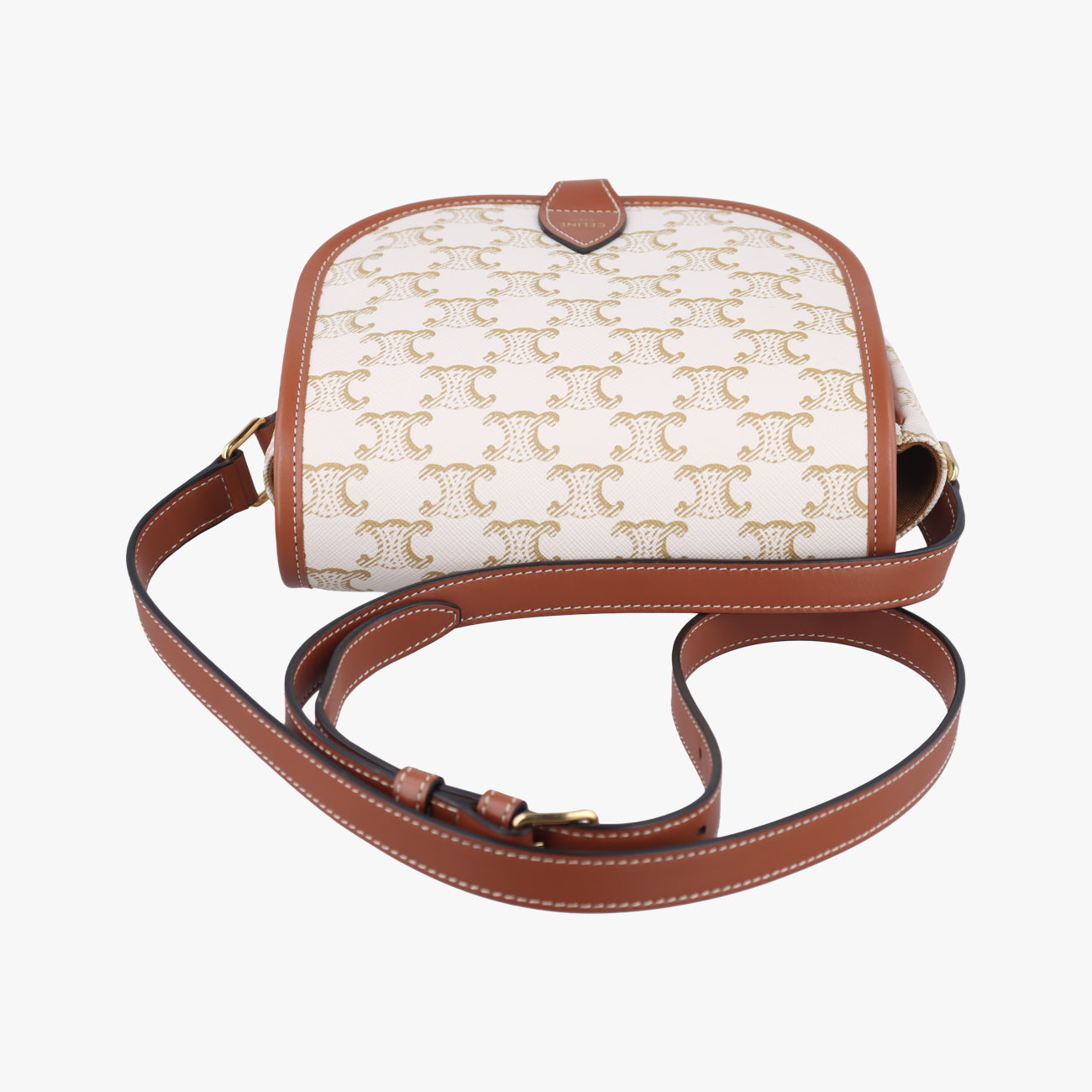 FOLCO Triomphe White×brown PVC coated canvas  U-CU-0241ファルコ トリオンフ ホワイト×ブラウン PVCコーティングキャンバス  U-CU-0241