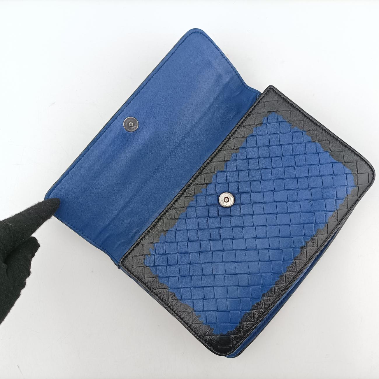 Interecciato Mini Glass Blue lambskin  B02831997Qイントレチャート ブルー ラムスキン  B02831997Q
