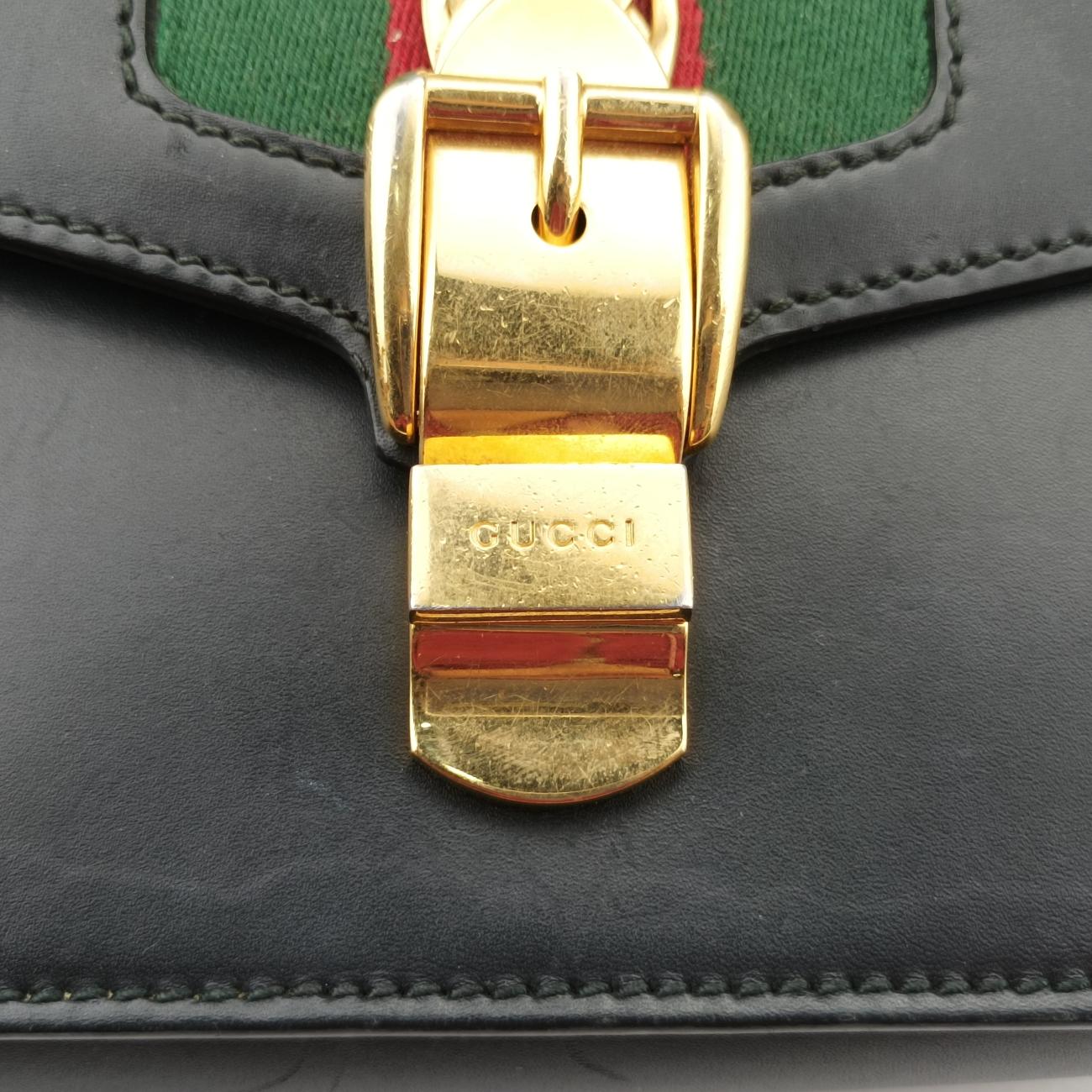 Sylvie Black×green×red Leather 421882 H020496257シルヴィ ブラック×グリーン×レッド レザー 421882 H020496257