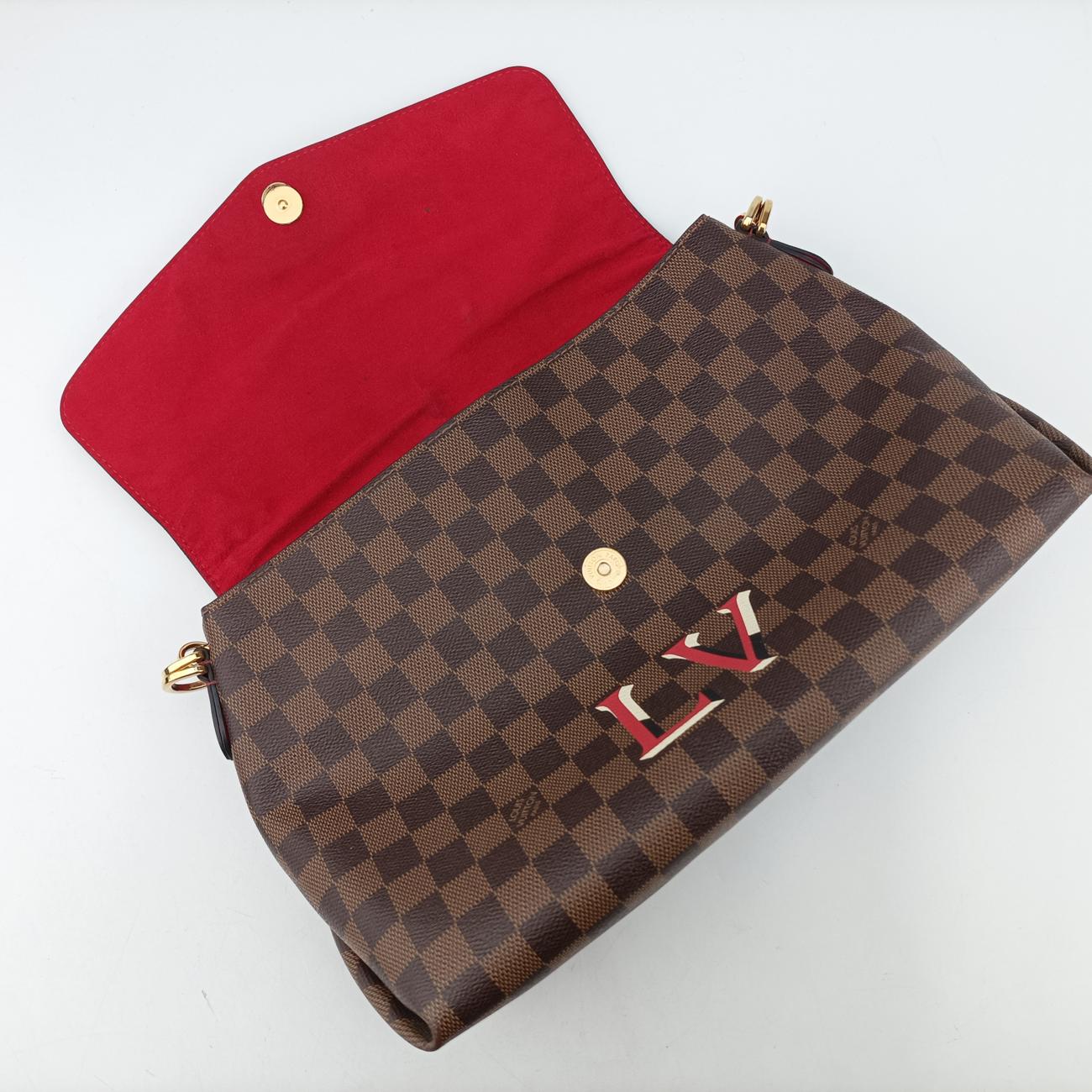 Beaubourg Satchel MM EBENE×Scarlet Damier Canvas N40176 DR1149ボブールMM エベーヌ×スカーレット ダミエキャンバス N40176 DR1149