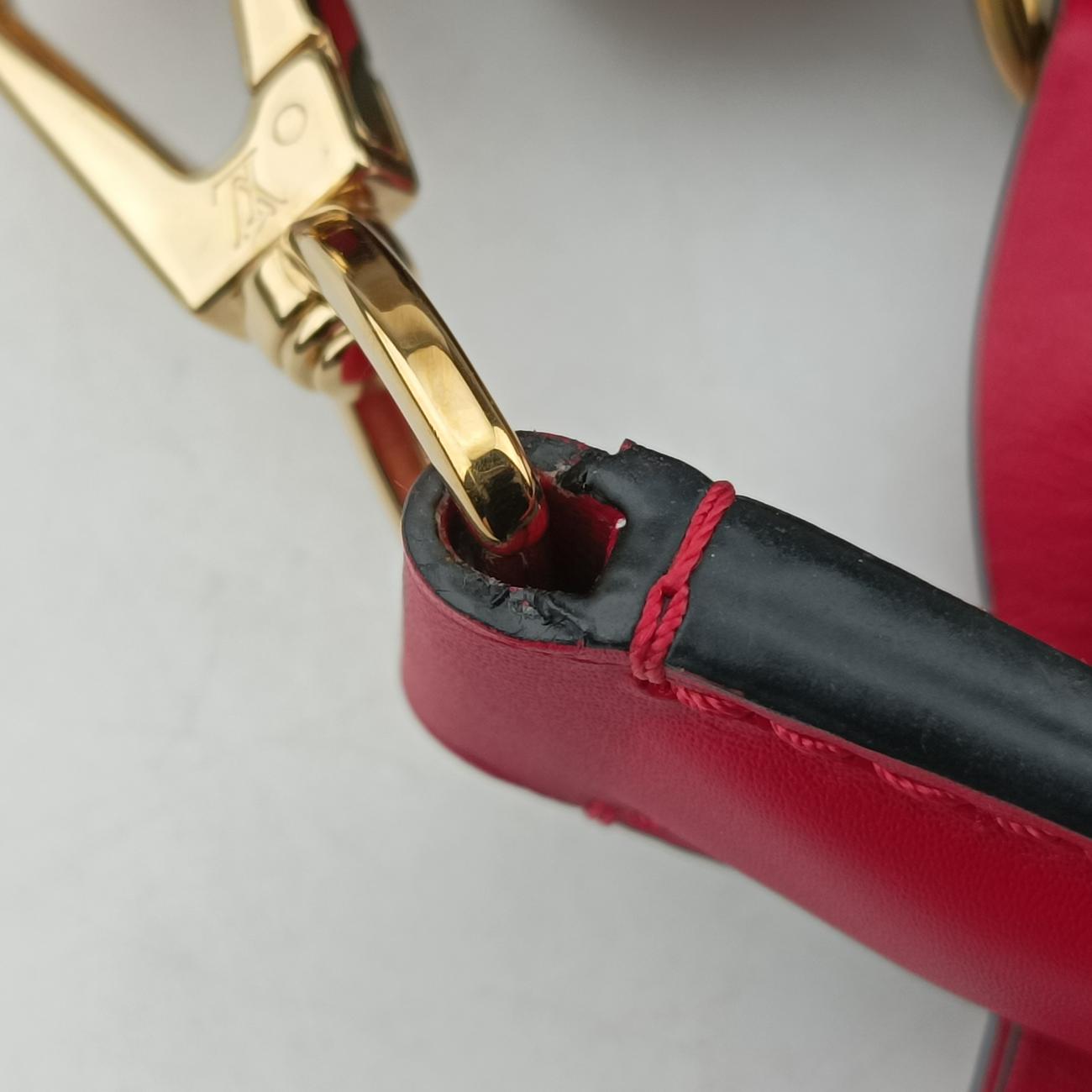 Beaubourg Satchel MM EBENE×Scarlet Damier Canvas N40176 DR1149ボブールMM エベーヌ×スカーレット ダミエキャンバス N40176 DR1149