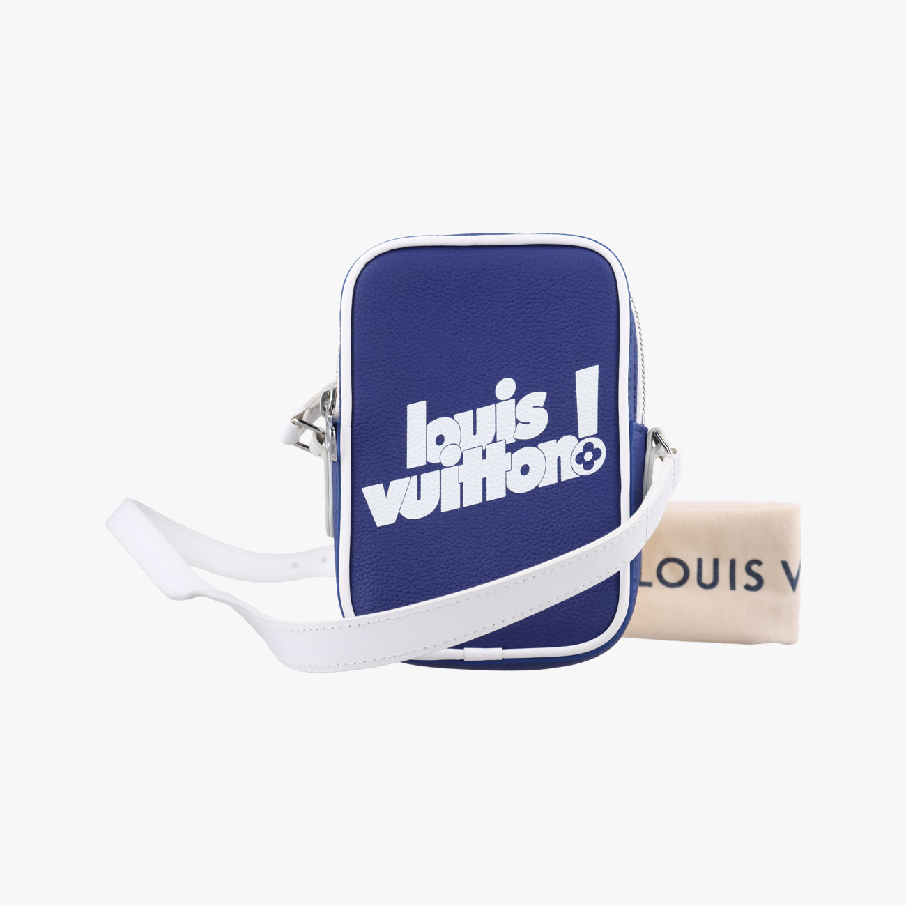 EVERYDAY LV DANUBE PPM Blue × white Leather M45893 IC chipエブリデイLV ダヌーヴ PPM 2021AW ブルー × ホワイト レザー M45893 ＩＣチップ