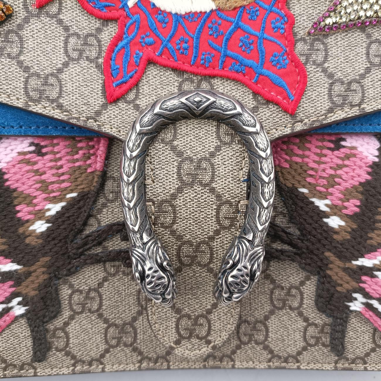 Dionysus Beige×Multicolour PVC coated canvas x suede 403348 A021488455ディオニュソス ベージュ×マルチカラー PVCコーティングキャンバス×スエード 403348 A021488455