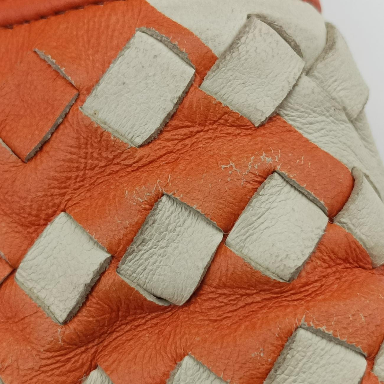 Intrecciato Orange×white lambskin  210615 VIHE1 9583 EPEV 2008 4198 Bイントレチャート オレンジ×ホワイト ラムスキン  210615 VIHE1 9583 EPEV 2008 4198 B