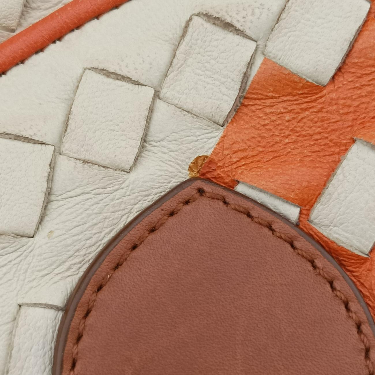 Intrecciato Orange×white lambskin  210615 VIHE1 9583 EPEV 2008 4198 Bイントレチャート オレンジ×ホワイト ラムスキン  210615 VIHE1 9583 EPEV 2008 4198 B