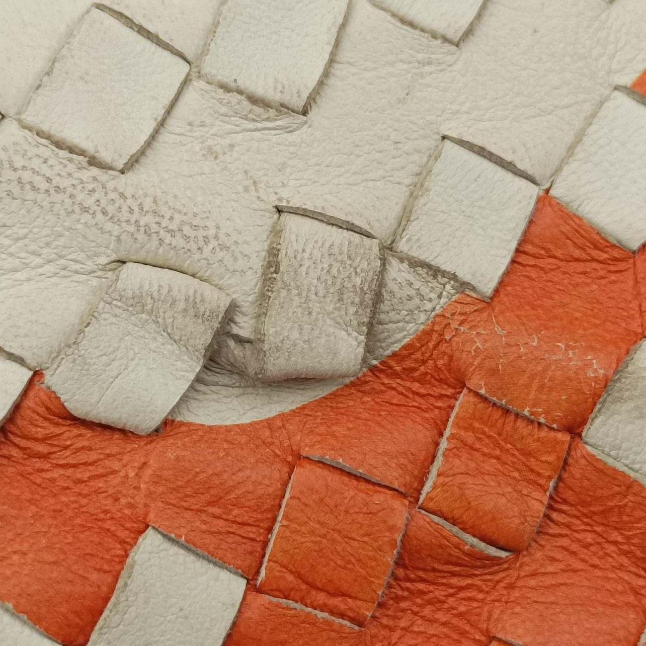 Intrecciato Orange×white lambskin  210615 VIHE1 9583 EPEV 2008 4198 Bイントレチャート オレンジ×ホワイト ラムスキン  210615 VIHE1 9583 EPEV 2008 4198 B