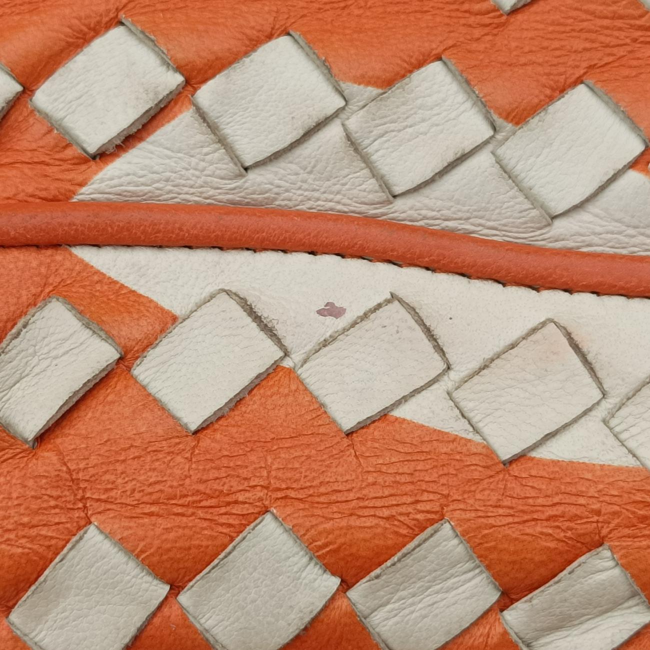 Intrecciato Orange×white lambskin  210615 VIHE1 9583 EPEV 2008 4198 Bイントレチャート オレンジ×ホワイト ラムスキン  210615 VIHE1 9583 EPEV 2008 4198 B