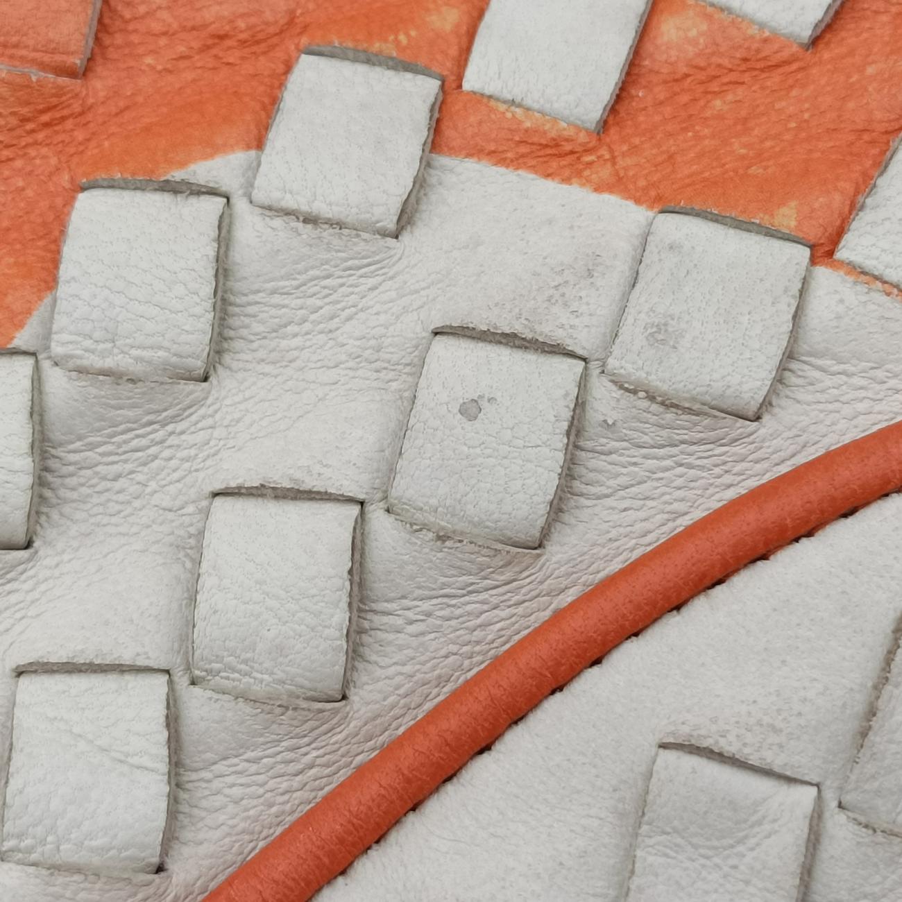 Intrecciato Orange×white lambskin  210615 VIHE1 9583 EPEV 2008 4198 Bイントレチャート オレンジ×ホワイト ラムスキン  210615 VIHE1 9583 EPEV 2008 4198 B