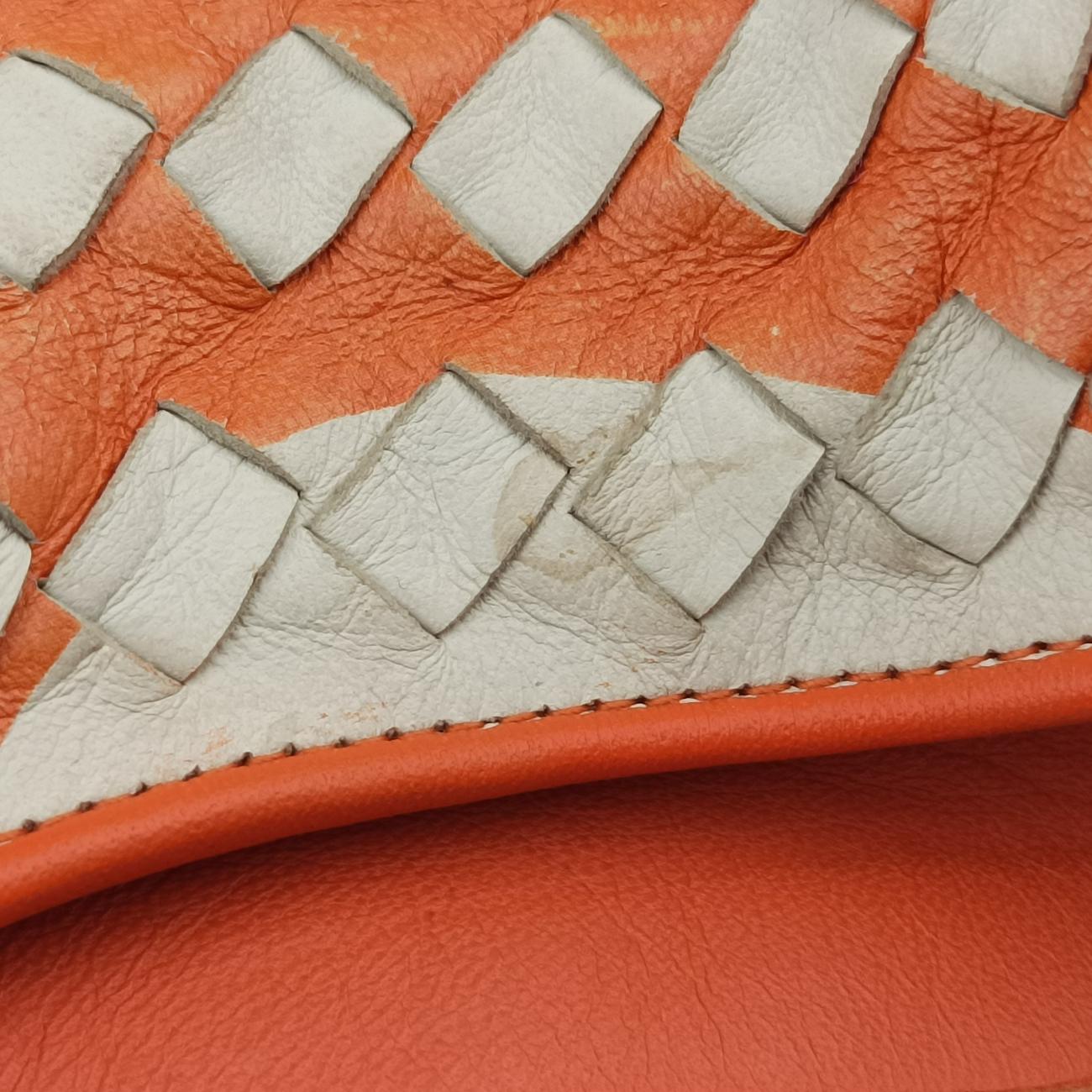 Intrecciato Orange×white lambskin  210615 VIHE1 9583 EPEV 2008 4198 Bイントレチャート オレンジ×ホワイト ラムスキン  210615 VIHE1 9583 EPEV 2008 4198 B