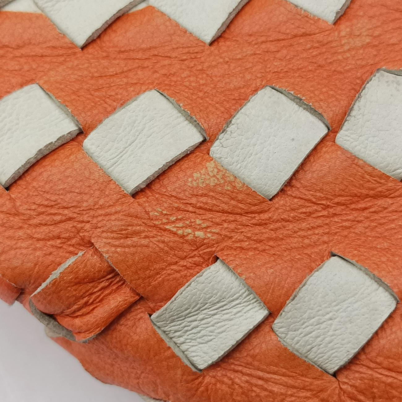 Intrecciato Orange×white lambskin  210615 VIHE1 9583 EPEV 2008 4198 Bイントレチャート オレンジ×ホワイト ラムスキン  210615 VIHE1 9583 EPEV 2008 4198 B
