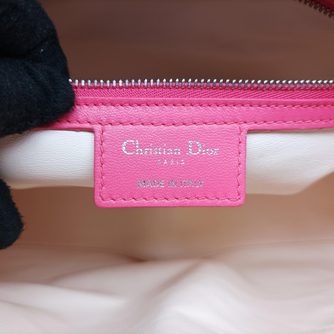 Lady Dior Red x beige lambskin  15-BO-0113レディディオール レッド x ベージュ ラムスキン  15-BO-0113