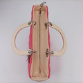 Lady Dior Red x beige lambskin  15-BO-0113レディディオール レッド x ベージュ ラムスキン  15-BO-0113