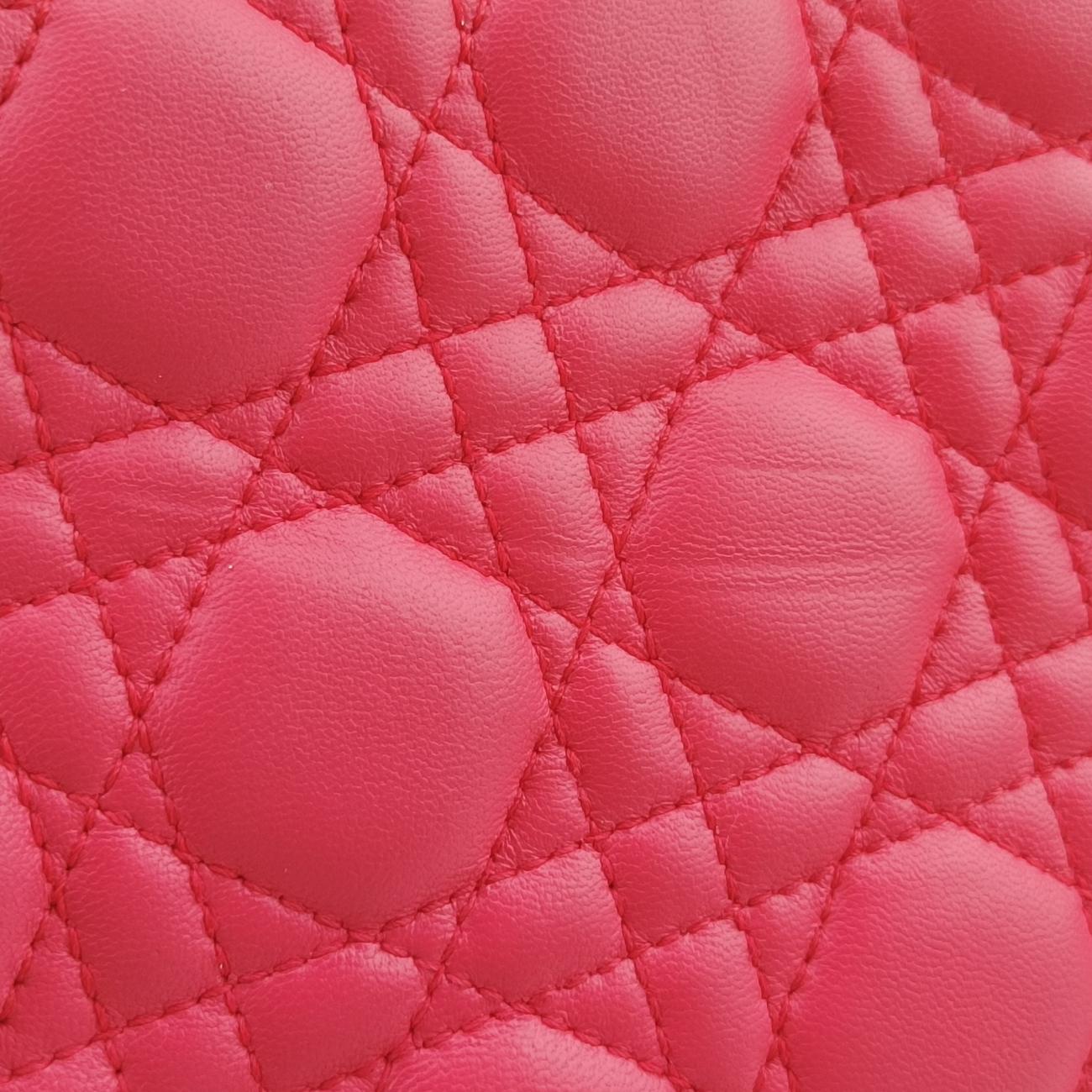Lady Dior Red x beige lambskin  15-BO-0113レディディオール レッド x ベージュ ラムスキン  15-BO-0113