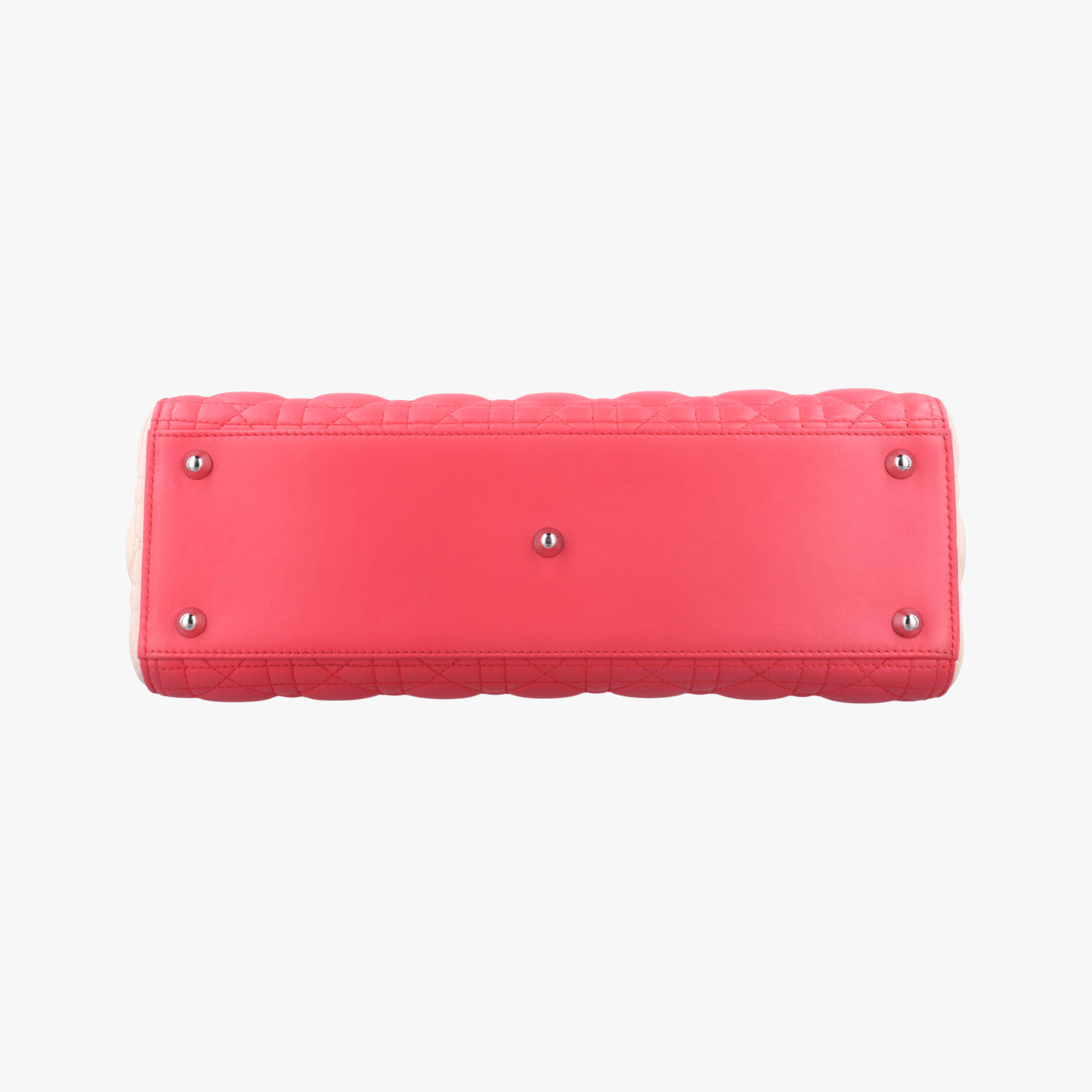 Lady Dior Red x beige lambskin  15-BO-0113レディディオール レッド x ベージュ ラムスキン  15-BO-0113