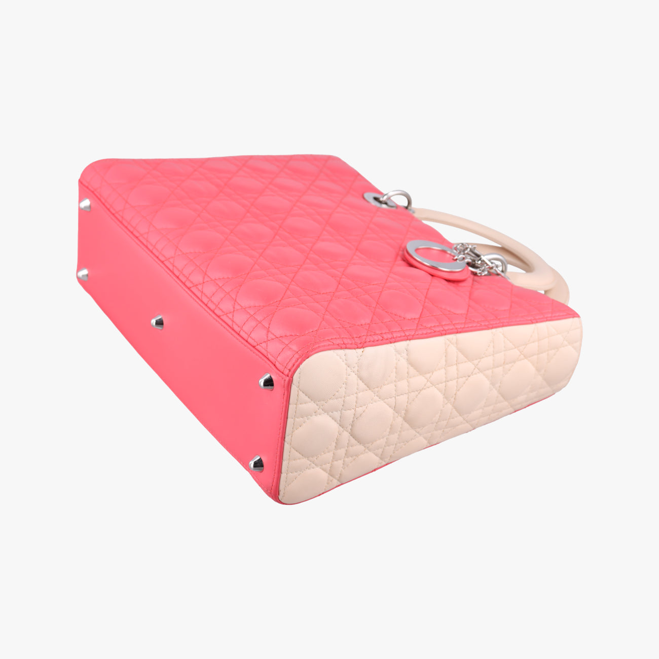 Lady Dior Red x beige lambskin  15-BO-0113レディディオール レッド x ベージュ ラムスキン  15-BO-0113