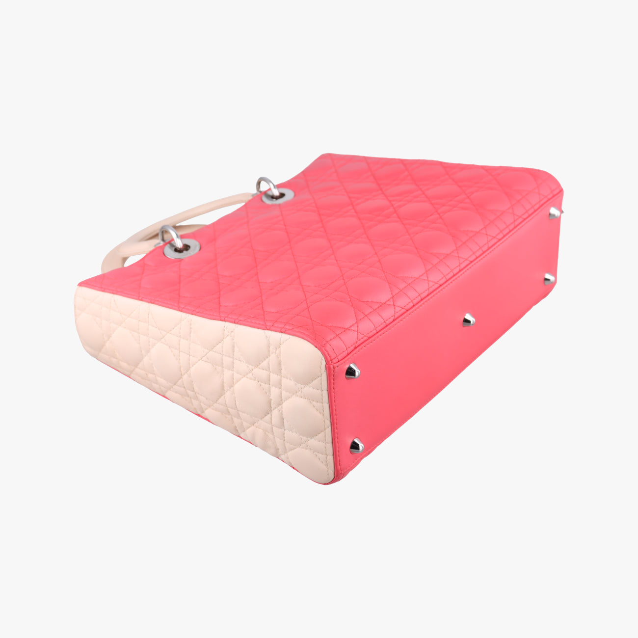 Lady Dior Red x beige lambskin  15-BO-0113レディディオール レッド x ベージュ ラムスキン  15-BO-0113