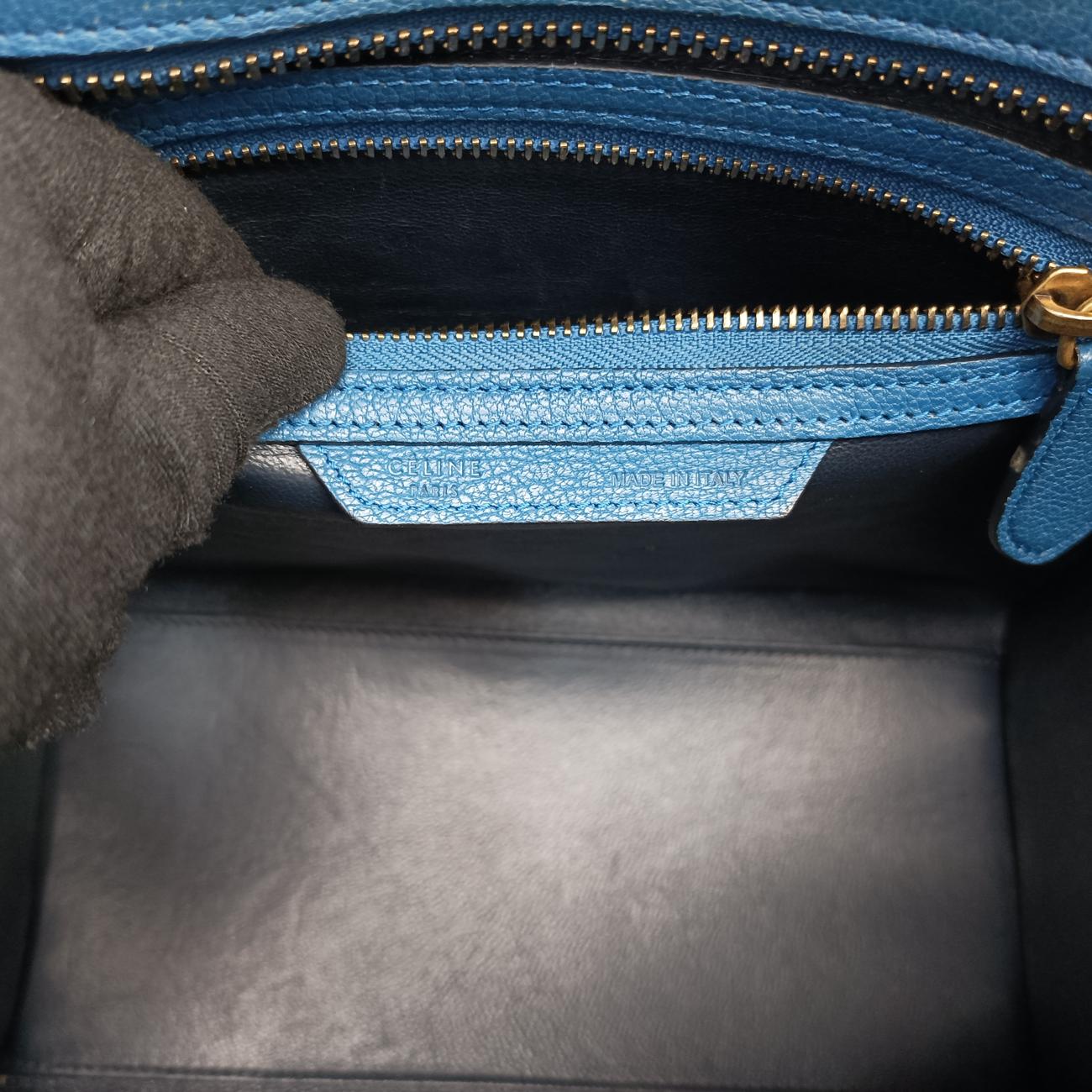 Luggage Micro shopper Blue Leather  S-AT-3175 S-CU-3195ラゲージマイクロショッパー ブルー レザー  S-AT-3175 S-CU-3195