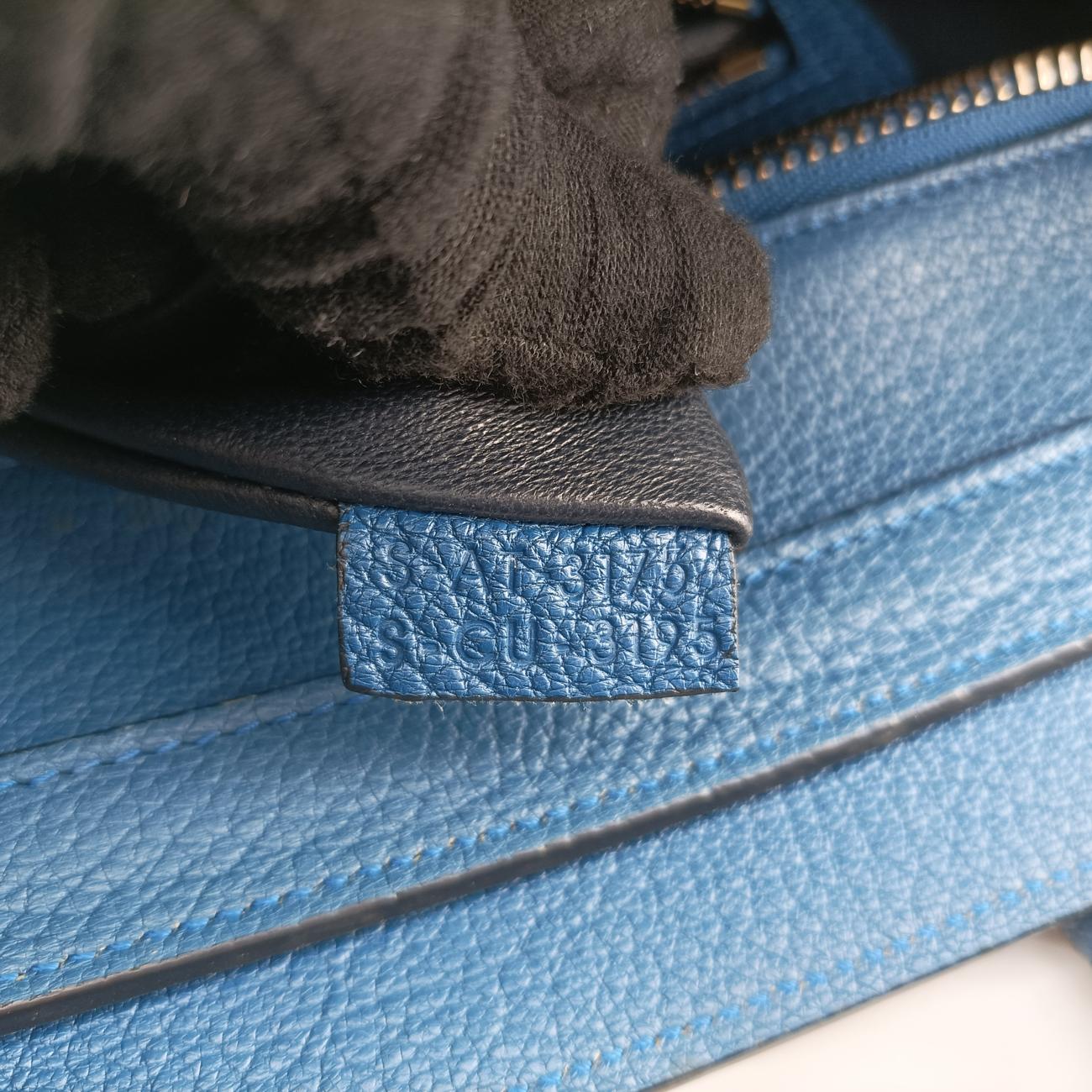 Luggage Micro shopper Blue Leather  S-AT-3175 S-CU-3195ラゲージマイクロショッパー ブルー レザー  S-AT-3175 S-CU-3195