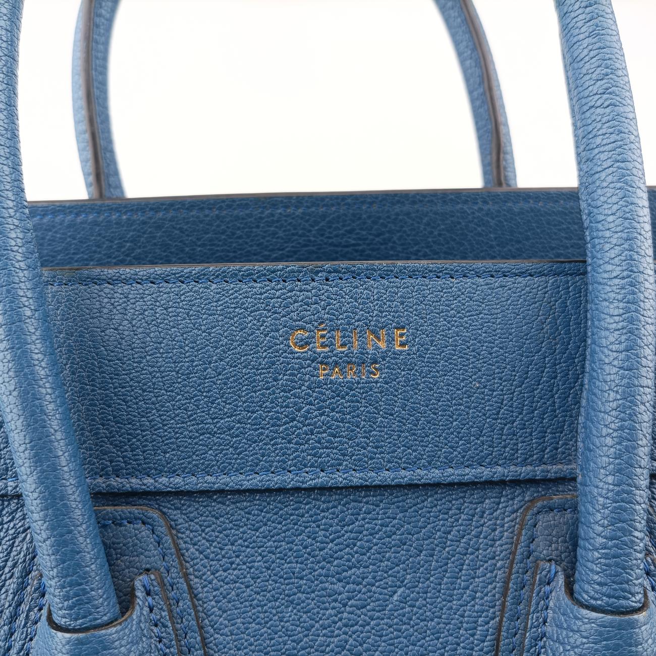 Luggage Micro shopper Blue Leather  S-AT-3175 S-CU-3195ラゲージマイクロショッパー ブルー レザー  S-AT-3175 S-CU-3195