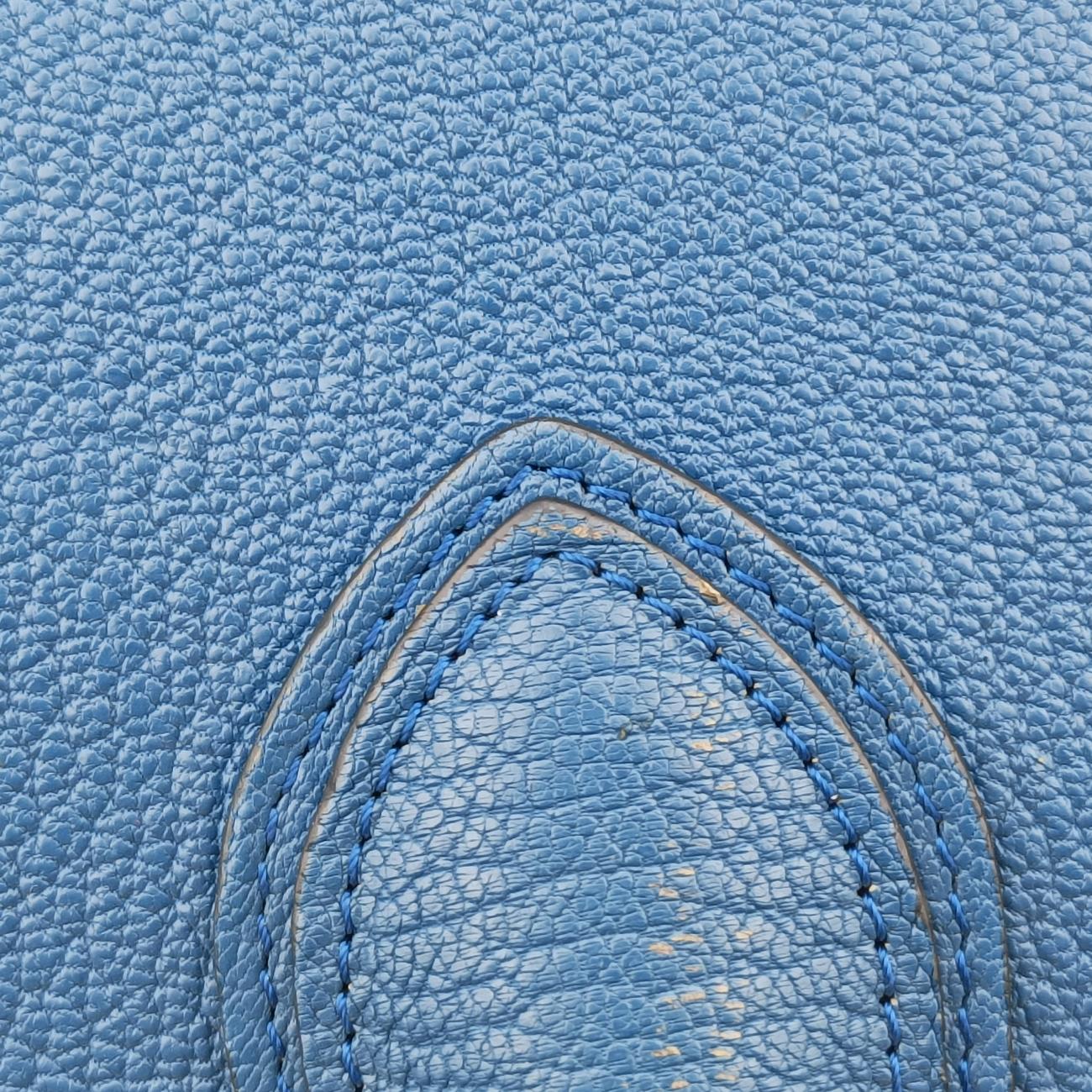 Luggage Micro shopper Blue Leather  S-AT-3175 S-CU-3195ラゲージマイクロショッパー ブルー レザー  S-AT-3175 S-CU-3195