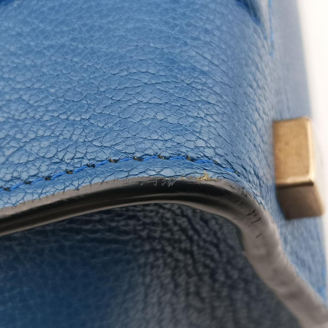 Luggage Micro shopper Blue Leather  S-AT-3175 S-CU-3195ラゲージマイクロショッパー ブルー レザー  S-AT-3175 S-CU-3195