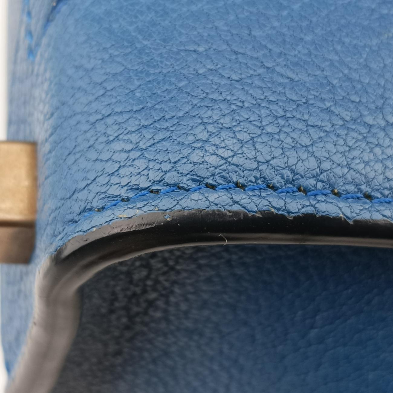 Luggage Micro shopper Blue Leather  S-AT-3175 S-CU-3195ラゲージマイクロショッパー ブルー レザー  S-AT-3175 S-CU-3195