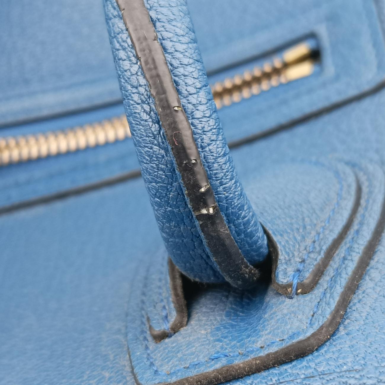 Luggage Micro shopper Blue Leather  S-AT-3175 S-CU-3195ラゲージマイクロショッパー ブルー レザー  S-AT-3175 S-CU-3195