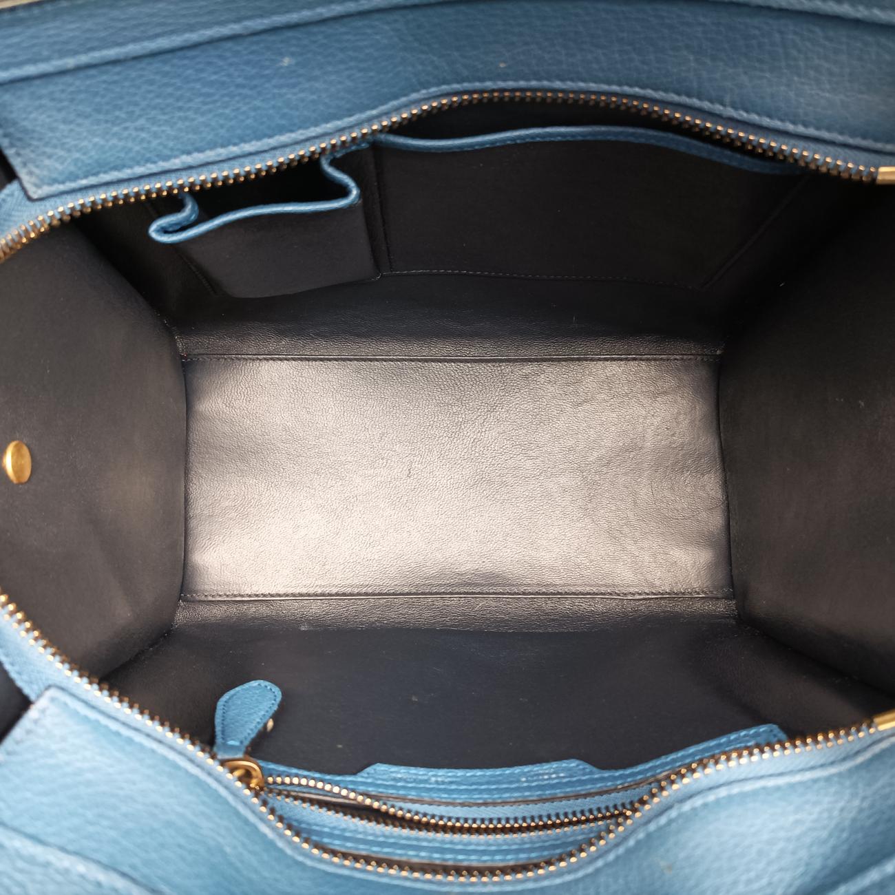 Luggage Micro shopper Blue Leather  S-AT-3175 S-CU-3195ラゲージマイクロショッパー ブルー レザー  S-AT-3175 S-CU-3195