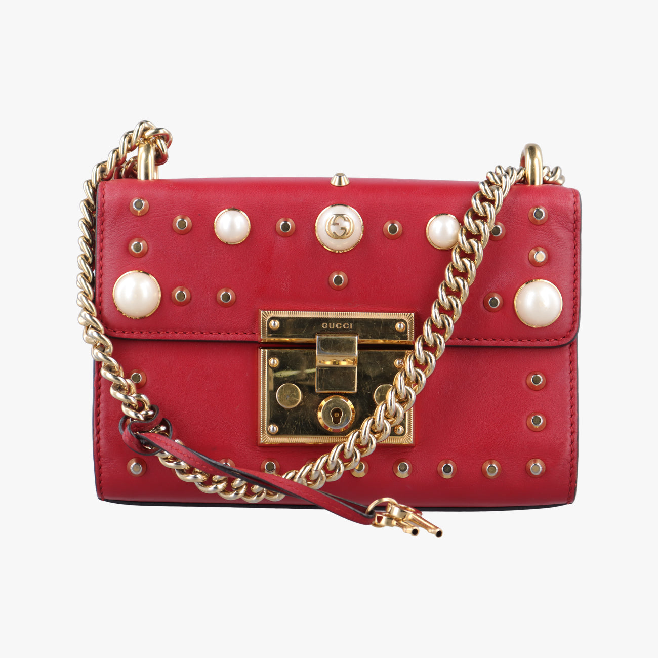 Padlock Red Leather 432182 A020398903パドロック レッド レザー 432182 A020398903