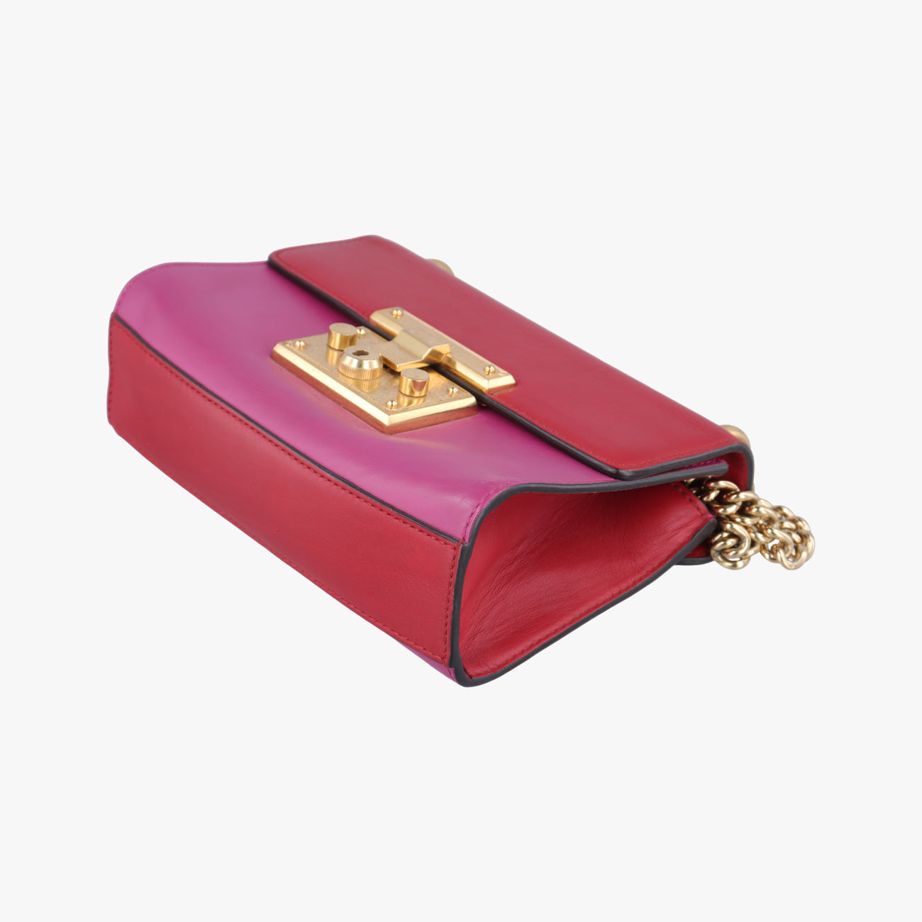 Padlock Red×rose Leather 409487 F019246107パドロック レッド×ローズ レザー 409487 F019246107