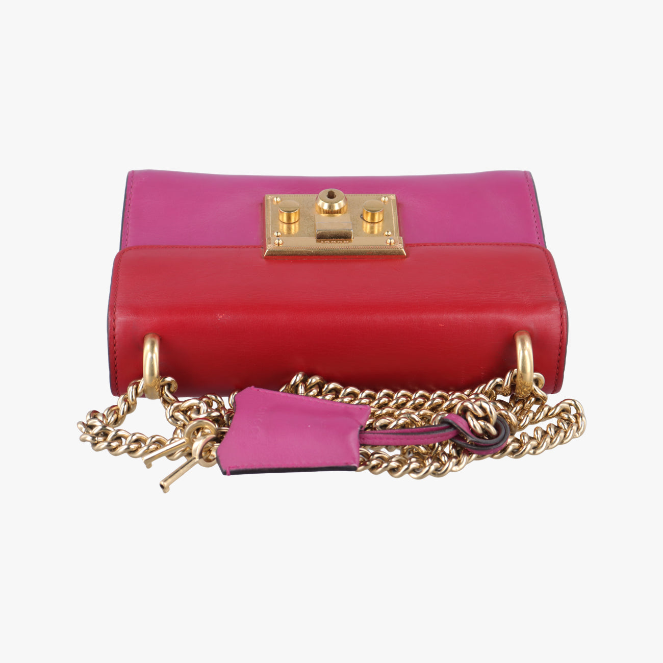 Padlock Red×rose Leather 409487 F019246107パドロック レッド×ローズ レザー 409487 F019246107