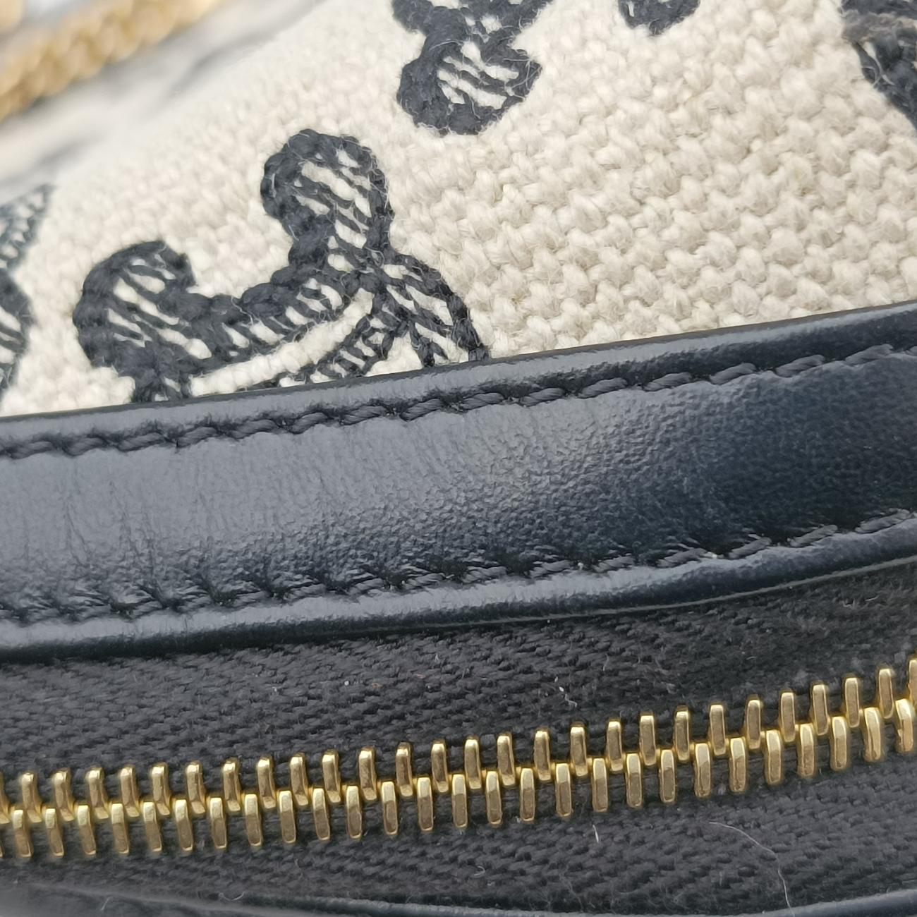 Triomphe White×Black Fabric × leather  S-SD-4271トリオンフ ホワイト×ブラック ファブリック×レザー  S-SD-4271
