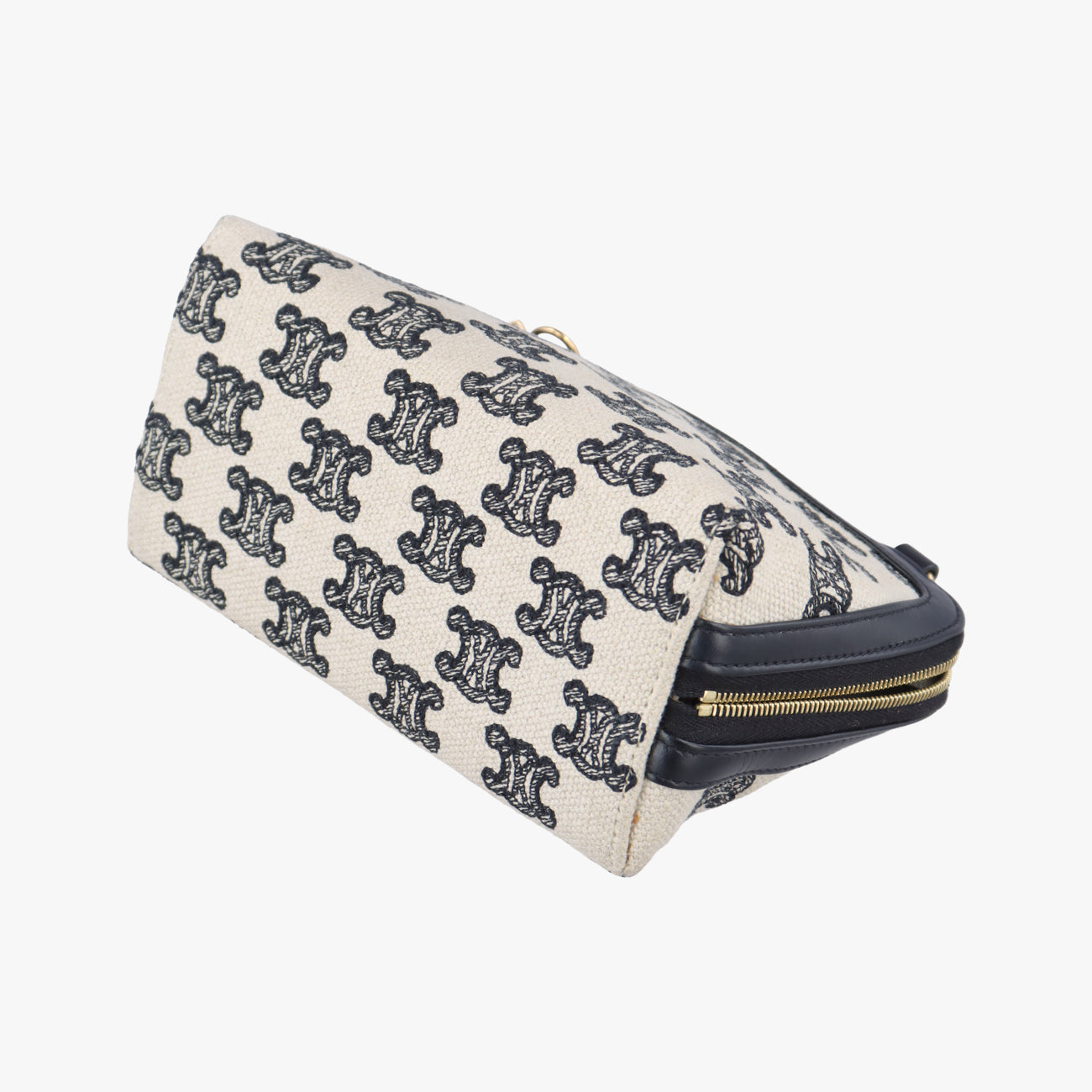Triomphe White×Black Fabric × leather  S-SD-4271トリオンフ ホワイト×ブラック ファブリック×レザー  S-SD-4271