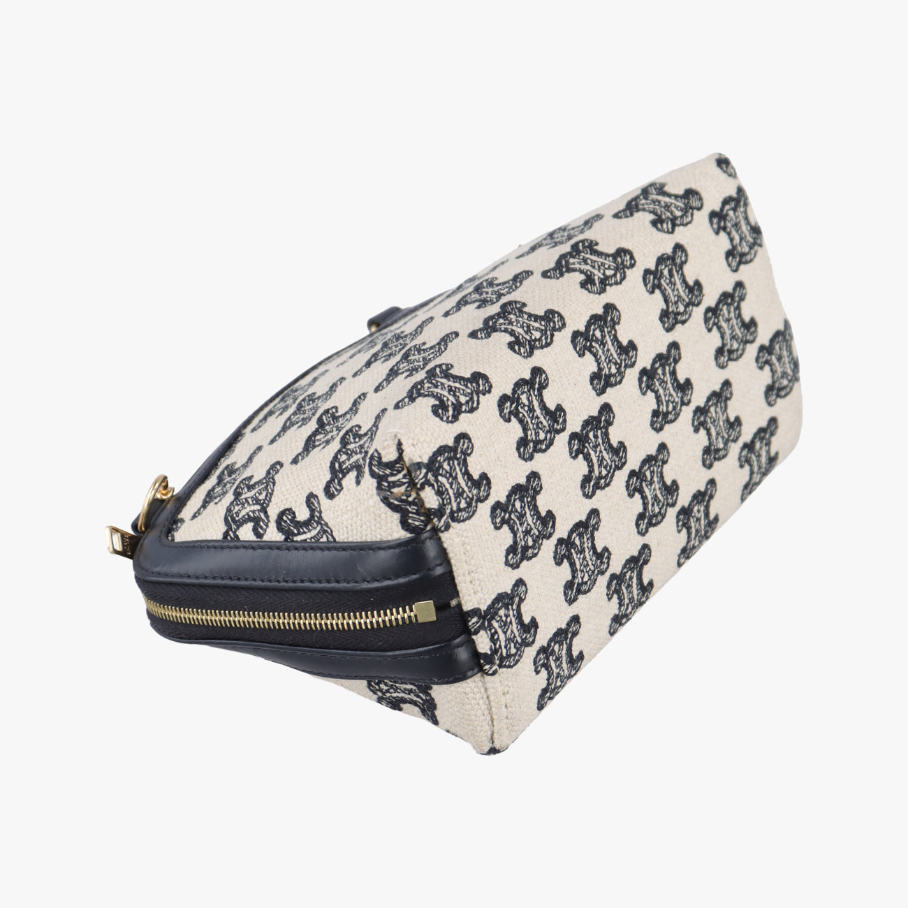 Triomphe White×Black Fabric × leather  S-SD-4271トリオンフ ホワイト×ブラック ファブリック×レザー  S-SD-4271