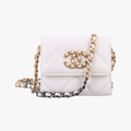 CHANEL 19 Flap Coin Purse White lambskin AP1787 30568493マトラッセ シャネル 19 フラップ コインパース ホワイト ラムスキン AP1787 30568493