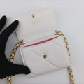 CHANEL 19 Flap Coin Purse White lambskin AP1787 30568493マトラッセ シャネル 19 フラップ コインパース ホワイト ラムスキン AP1787 30568493