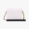 CHANEL 19 Flap Coin Purse White lambskin AP1787 30568493マトラッセ シャネル 19 フラップ コインパース ホワイト ラムスキン AP1787 30568493