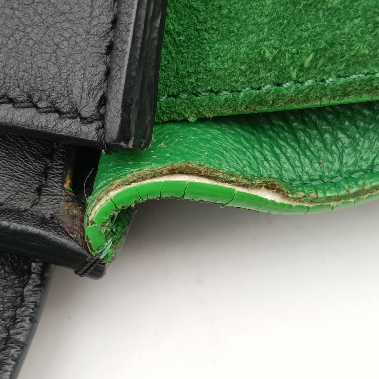 Trapeze Black x Green×Navy Leather x suede  U-PA-0114トラペーズスモール ブラック×グリーン×ネイビー レザー×スエード  U-PA-0114