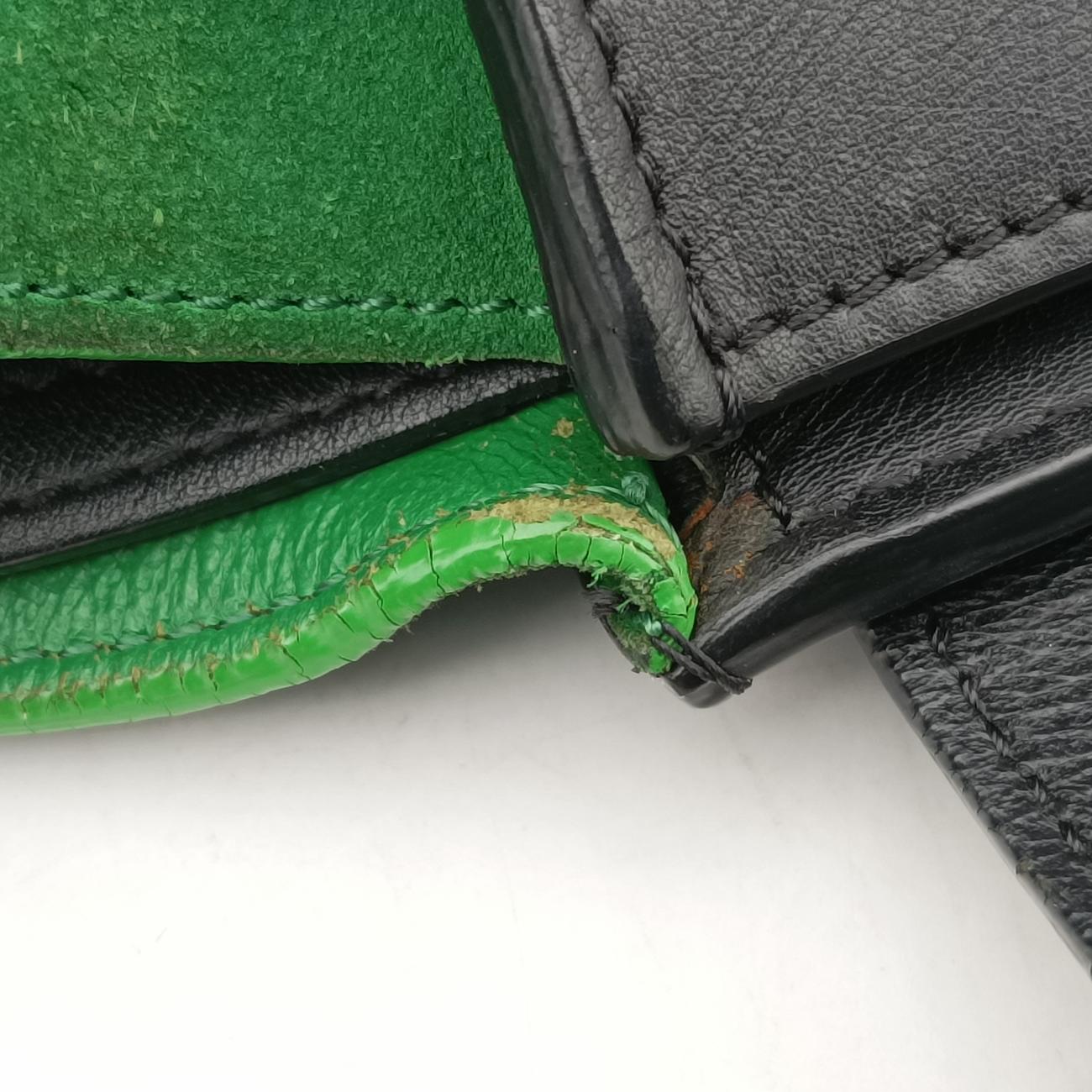 Trapeze Black x Green×Navy Leather x suede  U-PA-0114トラペーズスモール ブラック×グリーン×ネイビー レザー×スエード  U-PA-0114
