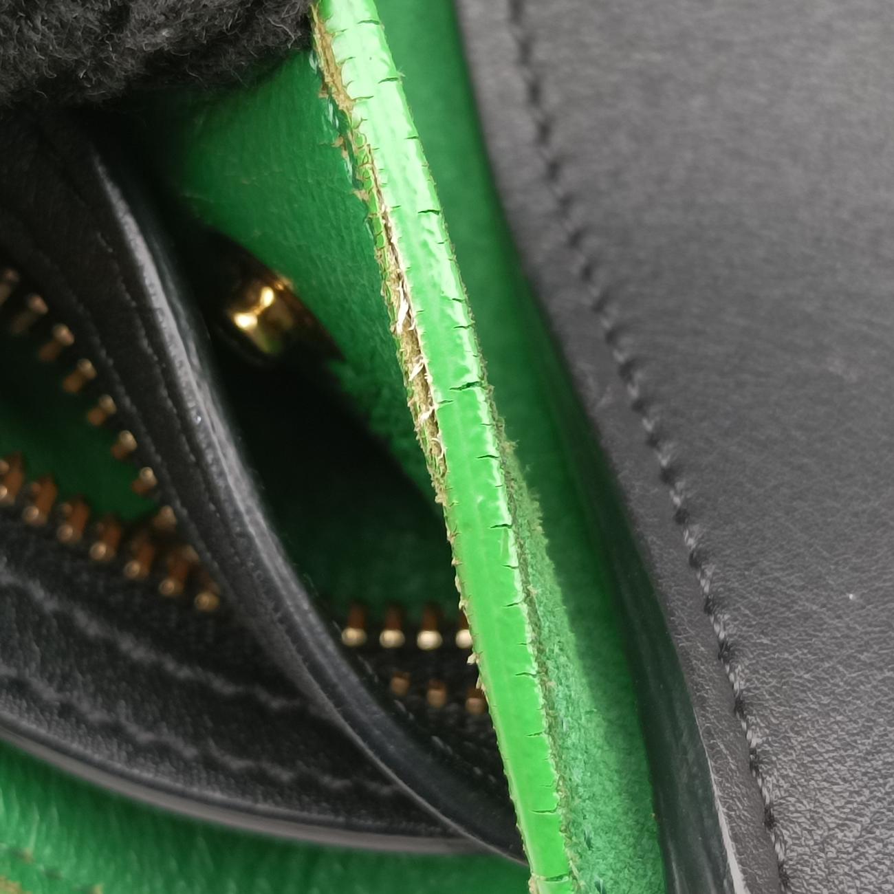 Trapeze Black x Green×Navy Leather x suede  U-PA-0114トラペーズスモール ブラック×グリーン×ネイビー レザー×スエード  U-PA-0114