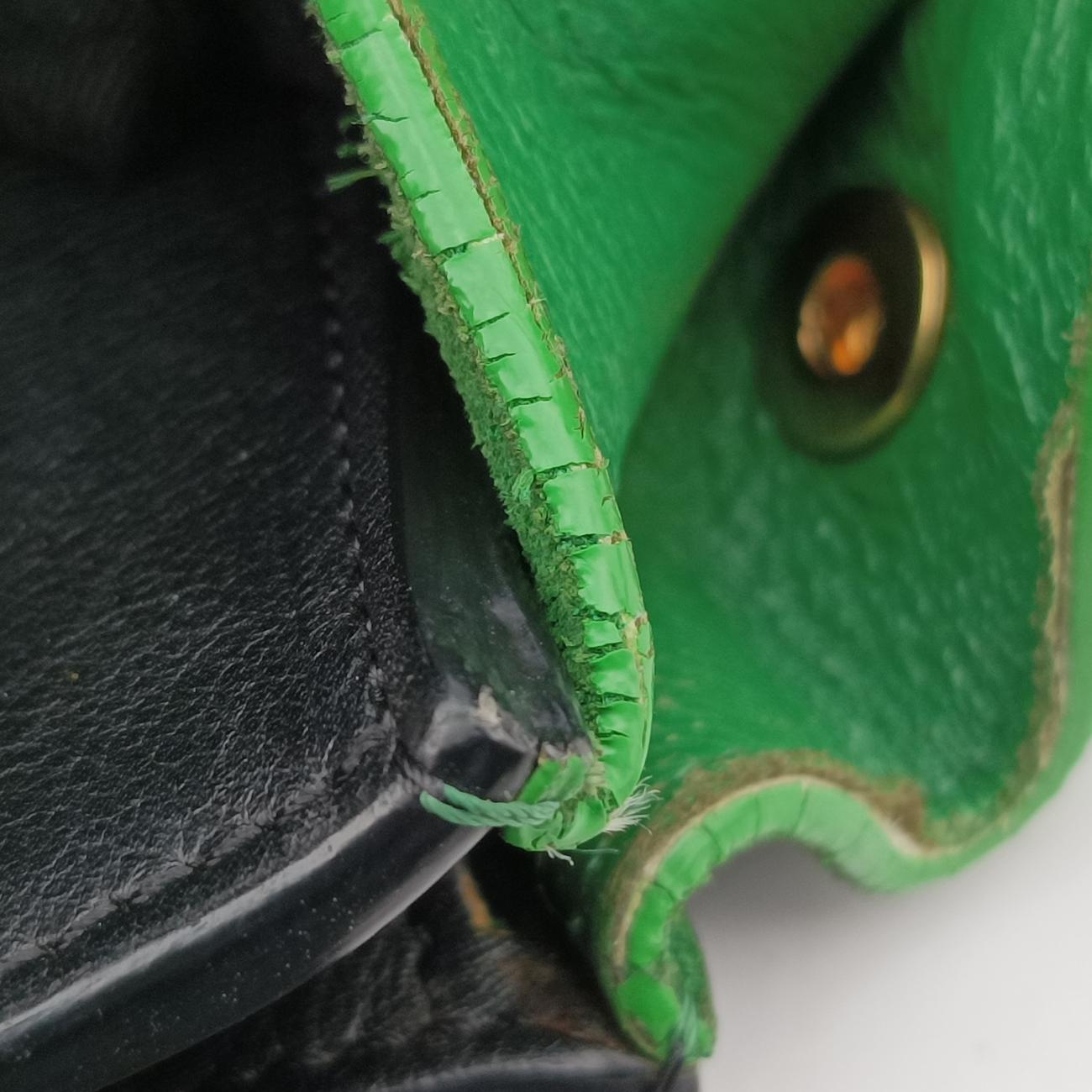 Trapeze Black x Green×Navy Leather x suede  U-PA-0114トラペーズスモール ブラック×グリーン×ネイビー レザー×スエード  U-PA-0114