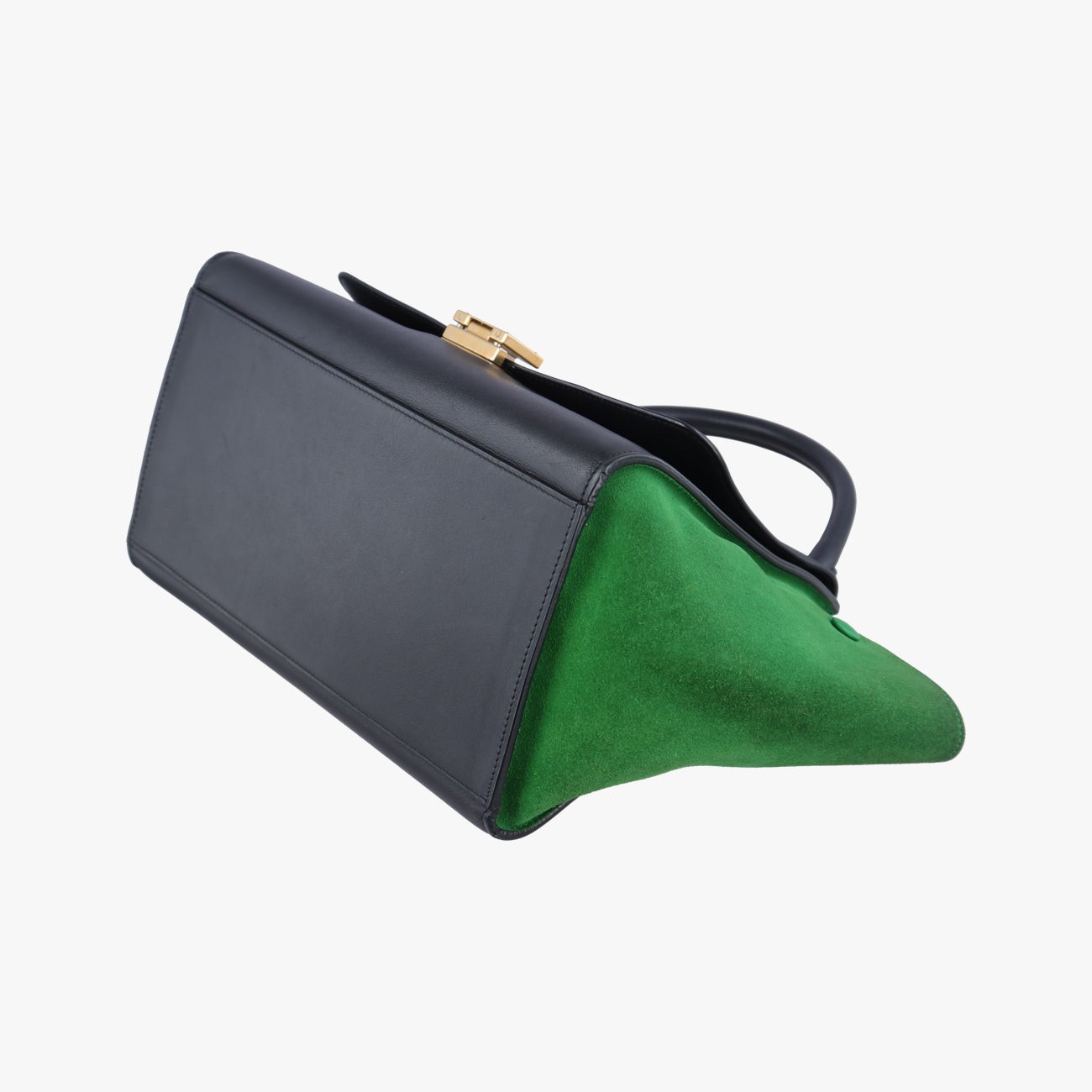 Trapeze Black x Green×Navy Leather x suede  U-PA-0114トラペーズスモール ブラック×グリーン×ネイビー レザー×スエード  U-PA-0114