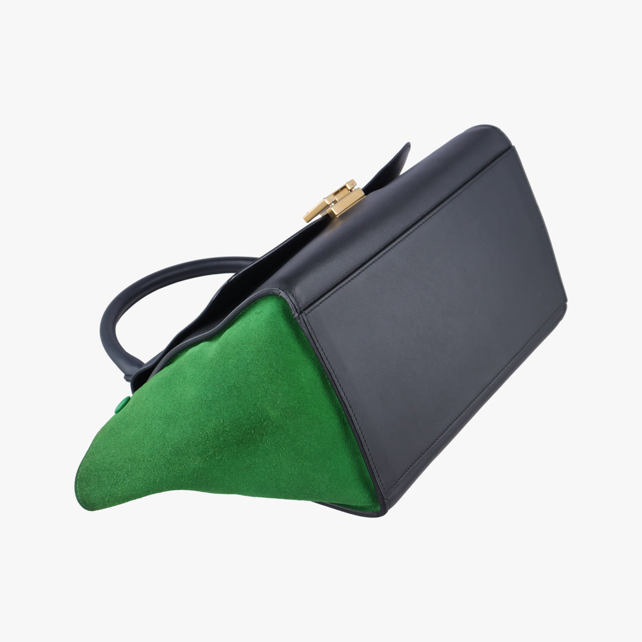 Trapeze Black x Green×Navy Leather x suede  U-PA-0114トラペーズスモール ブラック×グリーン×ネイビー レザー×スエード  U-PA-0114
