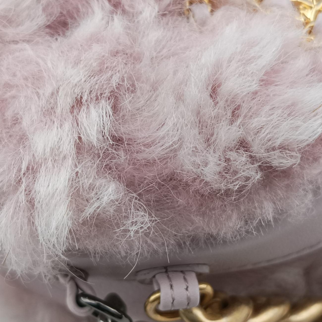 CHANEL 19 Round Pink Leather × wool AP0945 30235655シャネル19ラウンド ピンク レザー×ウール AP0945 30235655