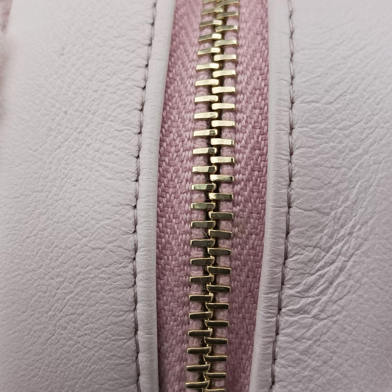 CHANEL 19 Round Pink Leather × wool AP0945 30235655シャネル19ラウンド ピンク レザー×ウール AP0945 30235655