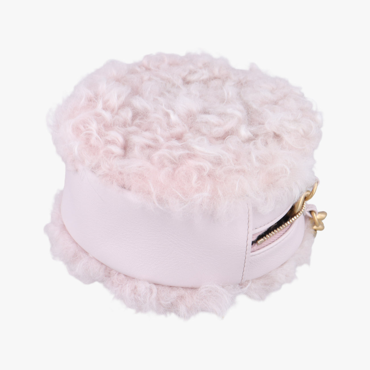 CHANEL 19 Round Pink Leather × wool AP0945 30235655シャネル19ラウンド ピンク レザー×ウール AP0945 30235655